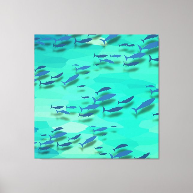 Impressão Em Tela Peixes coloridos (Frente)