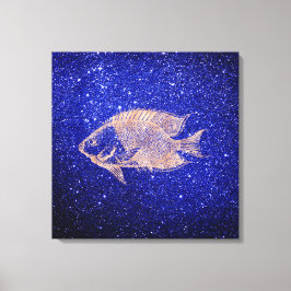 Impressão Em Tela Peixes Vermelhos Oceano Marinho Rosa Rosa Rosa Ros