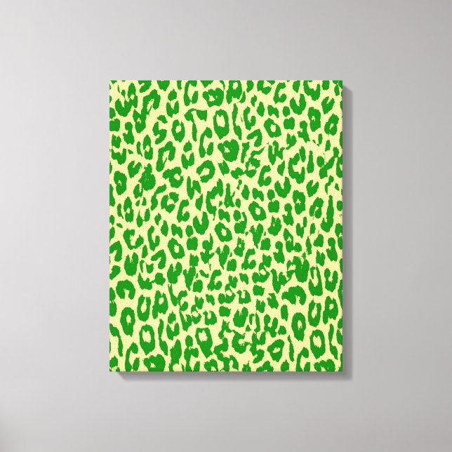 Impressão Em Tela Pele Impressa Verde De Leopardo - Belas Artes (Frente)