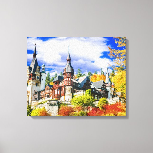 Impressão Em Tela Peles Castle Sinaia (Frente)