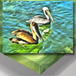 Impressão Em Tela Pelicanos Mismaloya 0329 Arte Original