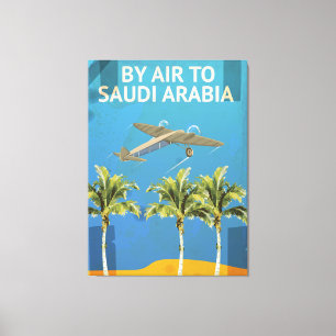 Impressão Em Tela Pelo ar ao poster das viagens vintage de Arábia