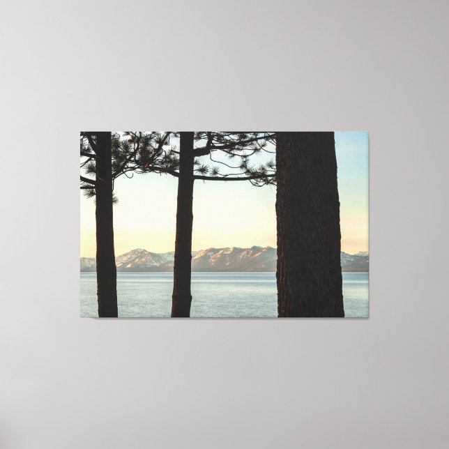 Impressão Em Tela Pelo Lago Tahoe (Frente)