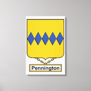 Impressão Em Tela Pennington Family Crest
