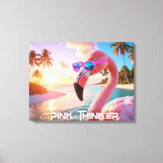 Impressão Em Tela PENSADOR ROSA - Flamingo ROSA