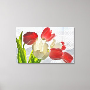 IMPRESSÃO EM TELA PENSAMENTO DE VOCÊ TULIPAS