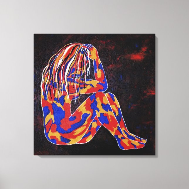 Impressão Em Tela Pensamento Profundo (Frente)