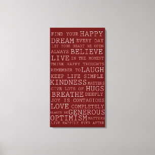 Impressão Em Tela Pensamentos positivos