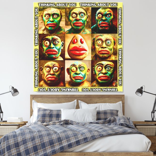Impressão Em Tela Pensando Em Você | Coleção LIKE You (Insitu(Quarto))