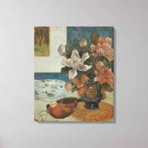 Impressão Em Tela Peônias Chinesas e Bandolim por Paul Gauguin