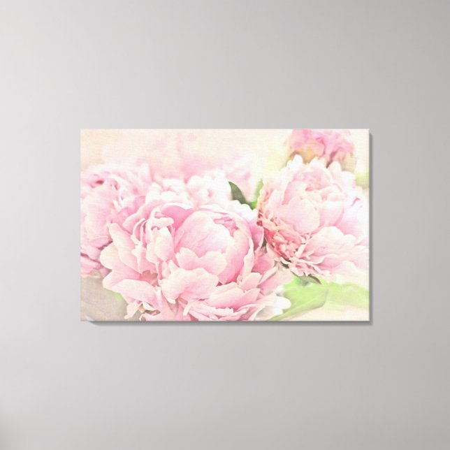 Impressão Em Tela Peônias cor-de-rosa (Frente)