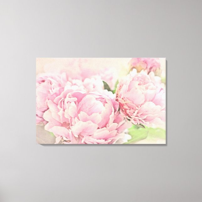 Impressão Em Tela Peônias cor-de-rosa (Frente)