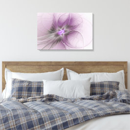 Impressão Em Tela Pequena Beleza Moderno Cinza Mauve Arte Fractal Fl