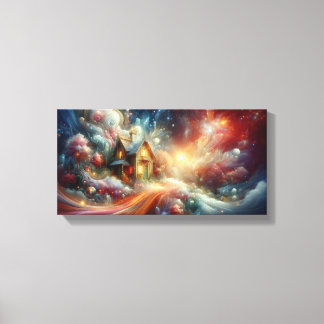 Impressão Em Tela Pequeno Algodão Whimsical, Explosão de Cor