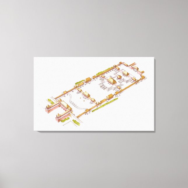 Impressão Em Tela Pequim, cidade proibida. Detalhe (Frente)