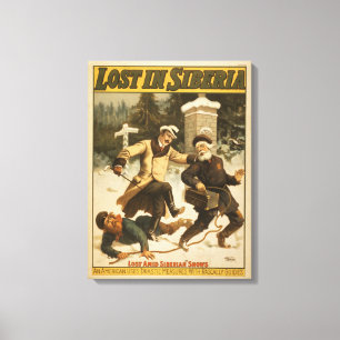 Impressão Em Tela Perdido Na Sibéria, Cerca De 1898.