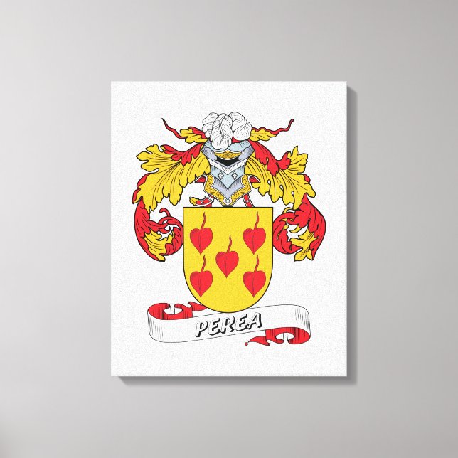 Impressão Em Tela Perea Family Crest (Frente)