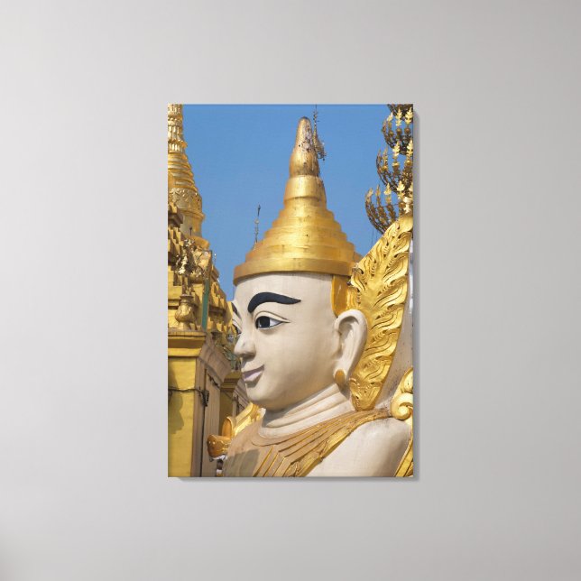 Impressão Em Tela Perfil da Estátua de Buda (Frente)