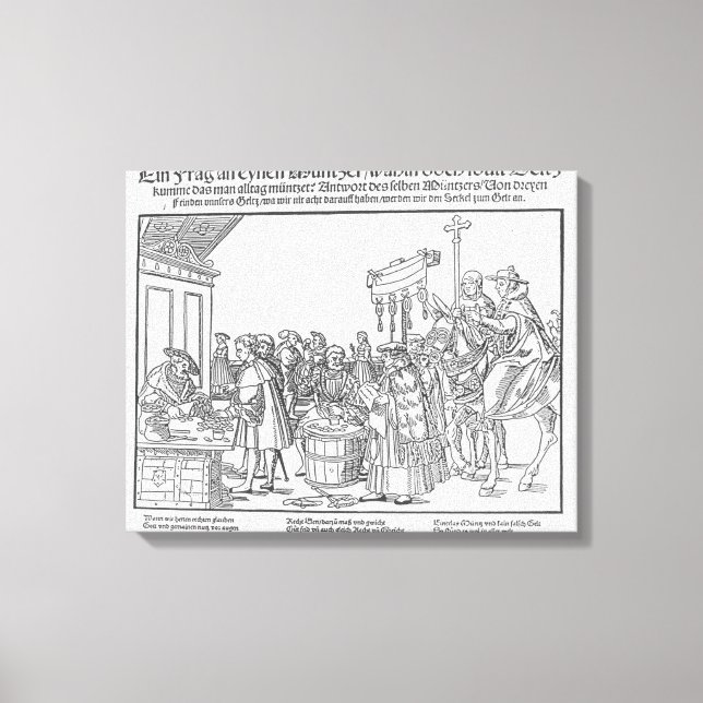 Impressão Em Tela Pergunta a um maqueiro, c.1500 (Frente)