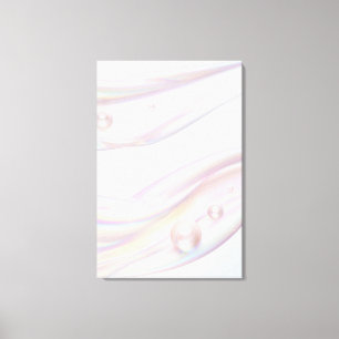 Impressão Em Tela Pérola Iridescente Holográfica Fluxo Líquido Abstr