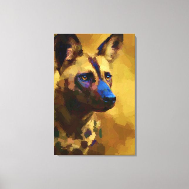 Impressão Em Tela Perro Salvaje Africano (Frente)