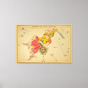 Impressão Em Tela Perseu - Imagem do Gráfico Astronômico de Estrelas