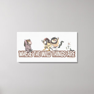 Impressão Em Tela Personagens de Onde Vivem os Monstros no Logotipo