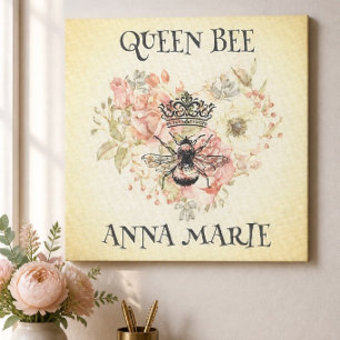 Impressão em Tela Personalizada Shabby Chic Coroa