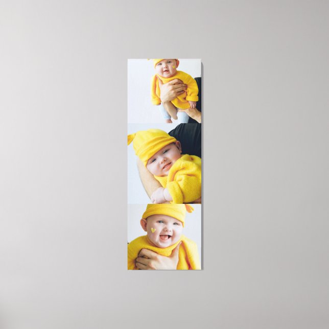 Impressão Em Tela Personalizado Adicionar 3 Fotografias Personalizad (Frente)