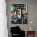 Impressão Em Tela Personalizado Amo-Te Vovô Foto Vovô<br><div class="desc">Personalizado Amo-Te Avó e Vovô Foto com Canvas de Tipografia Script (todo o texto pode ser personalizado)</div>