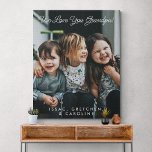 Impressão Em Tela Personalizado Amo-Te Vovô Fotografia<br><div class="desc">Personalizado Amo-te Vovô Foto com Canvas de Tipografia de Script (todo o texto pode ser personalizado)</div>