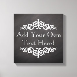 Impressão Em Tela Personalizado Rustic Vintage Chalkboard Personaliz