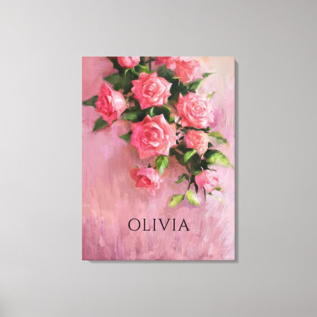 Impressão Em Tela Personalizado Um Sonho em Sombras de Rosa (Frente)