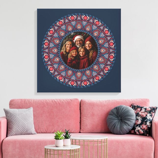 Impressão Em Tela Personalizar Retrato da Família Russet Natal Manda (Insitu(Sala de estar))