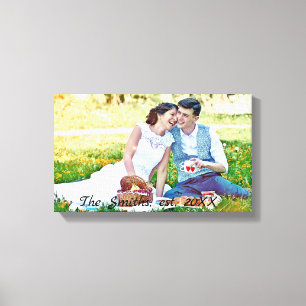 Impressão Em Tela Personalize Sua Foto de Casamento Favorita Em