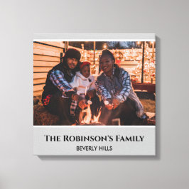 Impressão Em Tela Personalize Sua Foto em Moldura Cinza com Textos