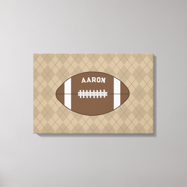 Impressão Em Tela Personalized Football Wall Art Decor (Frente)