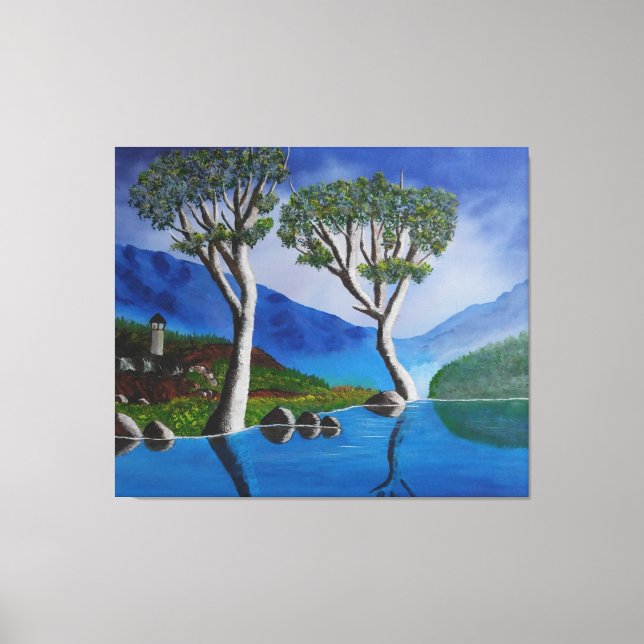 Impressão Em Tela Perto da Torre de Lookout do Rio DMZ (Frente)