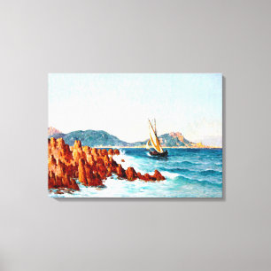 Impressão Em Tela Perto de Saint Raphael, França, pintura de arte fi