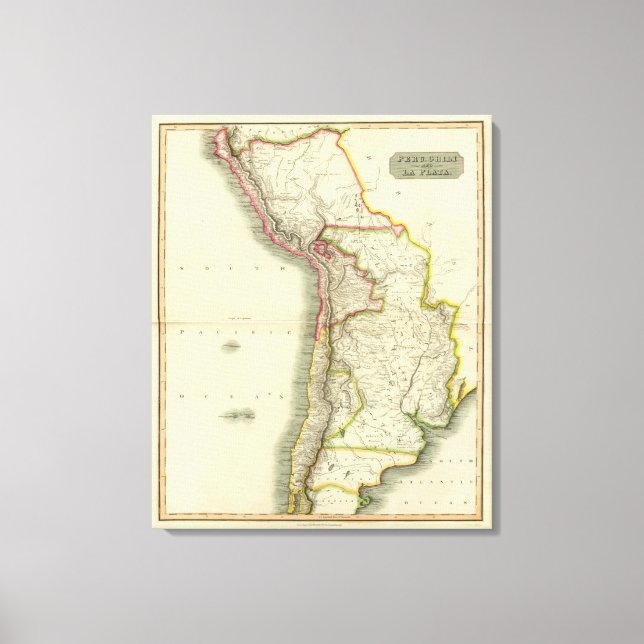 Impressão Em Tela Peru, Chili, La Plata 2 (Frente)