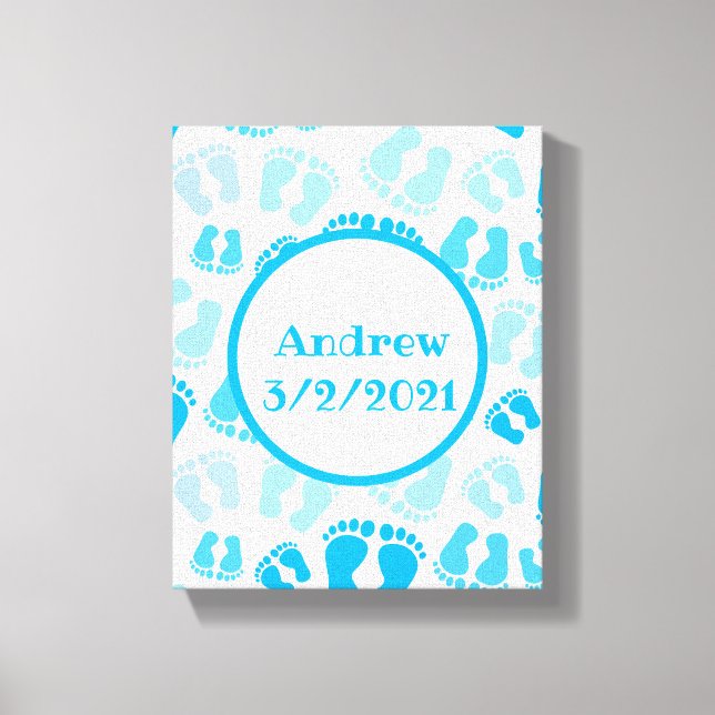 Impressão Em Tela Pés de bebê personalizado (Frente)