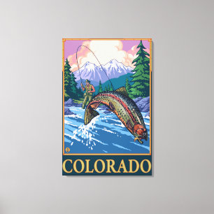 Impressão Em Tela Pesca com mosca SceneColorado