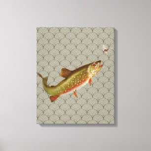 Impressão Em Tela Pesca de truta-arco-íris