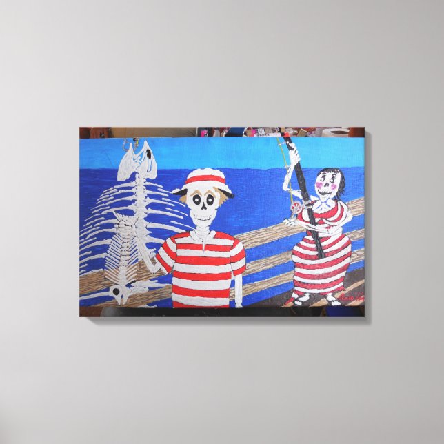 Impressão Em Tela pesca divertida (Frente)