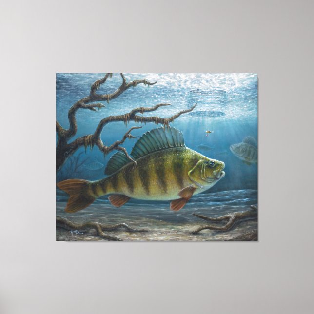 Impressão Em Tela Pesca no Gelo de Perca (Frente)