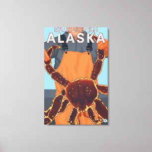 Impressão Em Tela Pescador do rei caranguejo - Fairbanks, Alaska