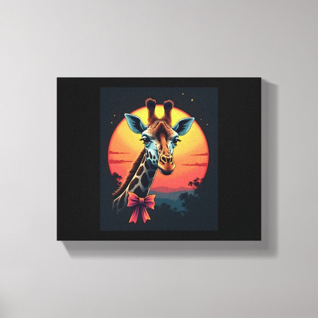 Impressão Em Tela Pescoço de Girafa Como uma Montanha-Russa Engraçad (Frente)