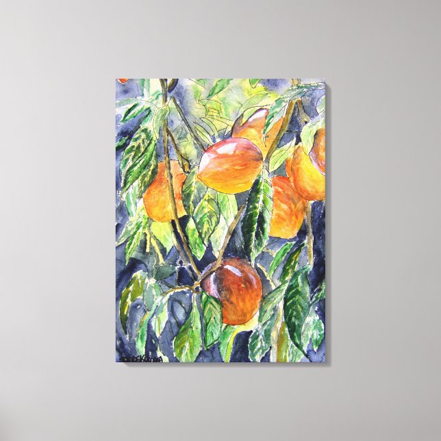 Impressão Em Tela pêssego fruta estática impermeabilização (Frente)