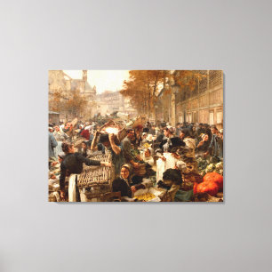 Impressão Em Tela Pessoas De Arte Vintage No Mercado