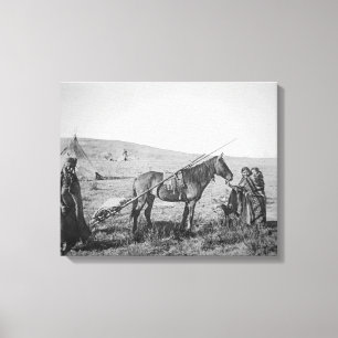 Impressão Em Tela Pessoas nativas americanas de árvores ocidentais d